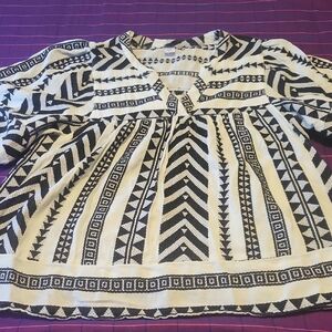 Black and White Patterned Top